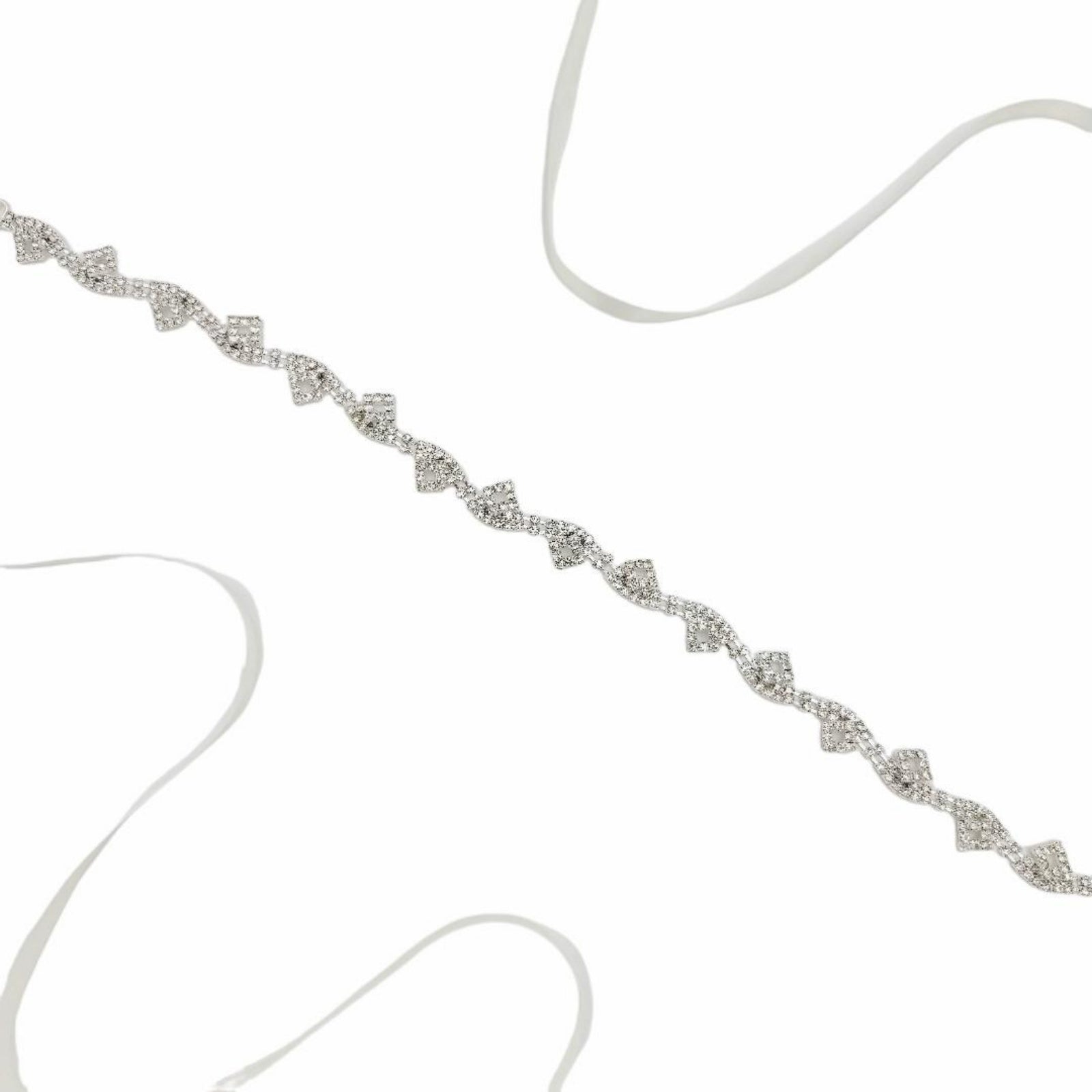 off white rhinestone belt