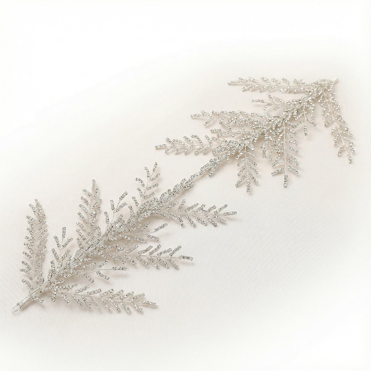 Bridella BHP493-S Silver Rhinestone Crown