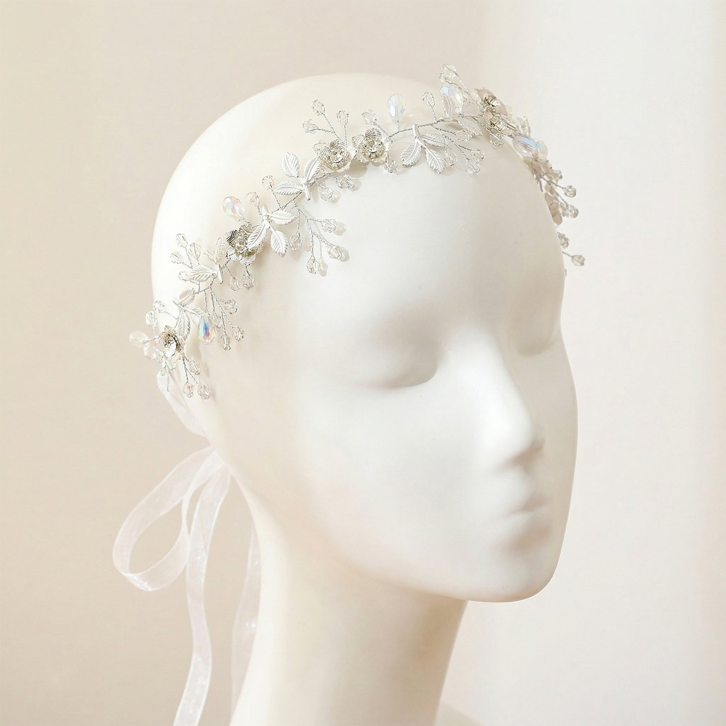 Bridella BHP350-S Silver Rhinestone Headband