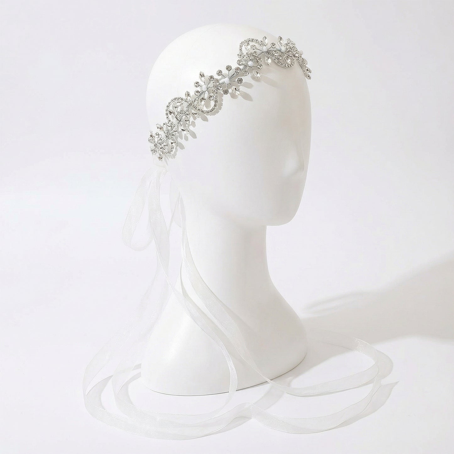 Bridella BHP266-S Silver Rhinestone Headband