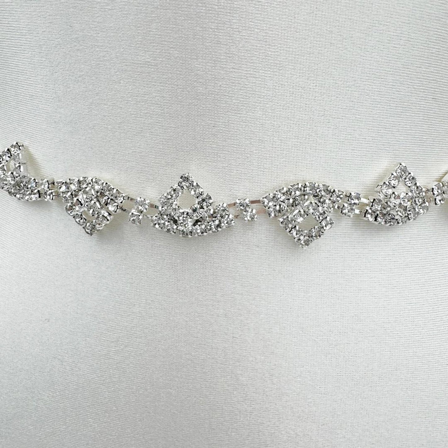 off white rhinestone belt