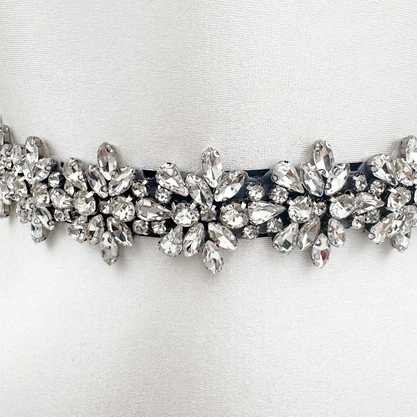 BS269 black rhinestone belt