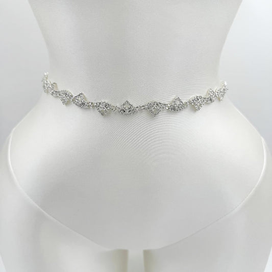 BRIDALL BS266S Sliver Wedding Thin belts