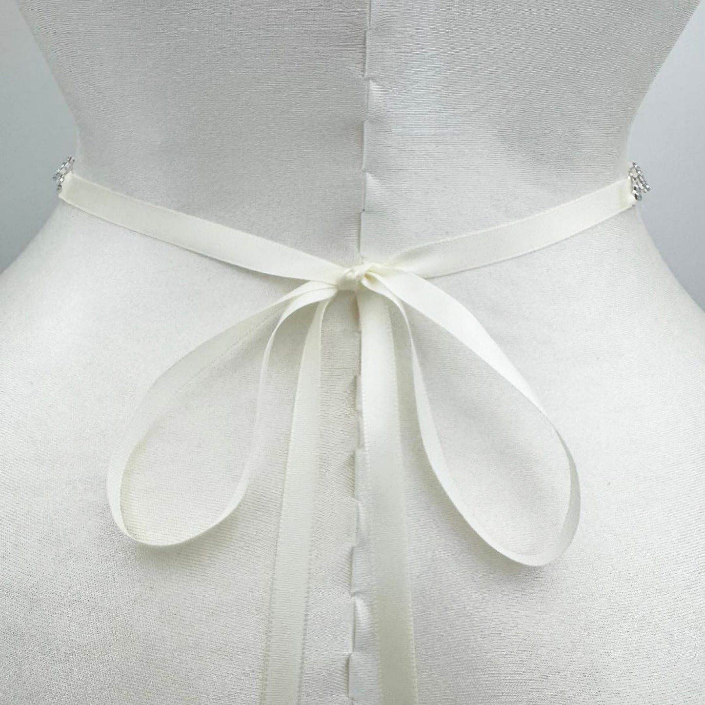 off white rhinestone belt