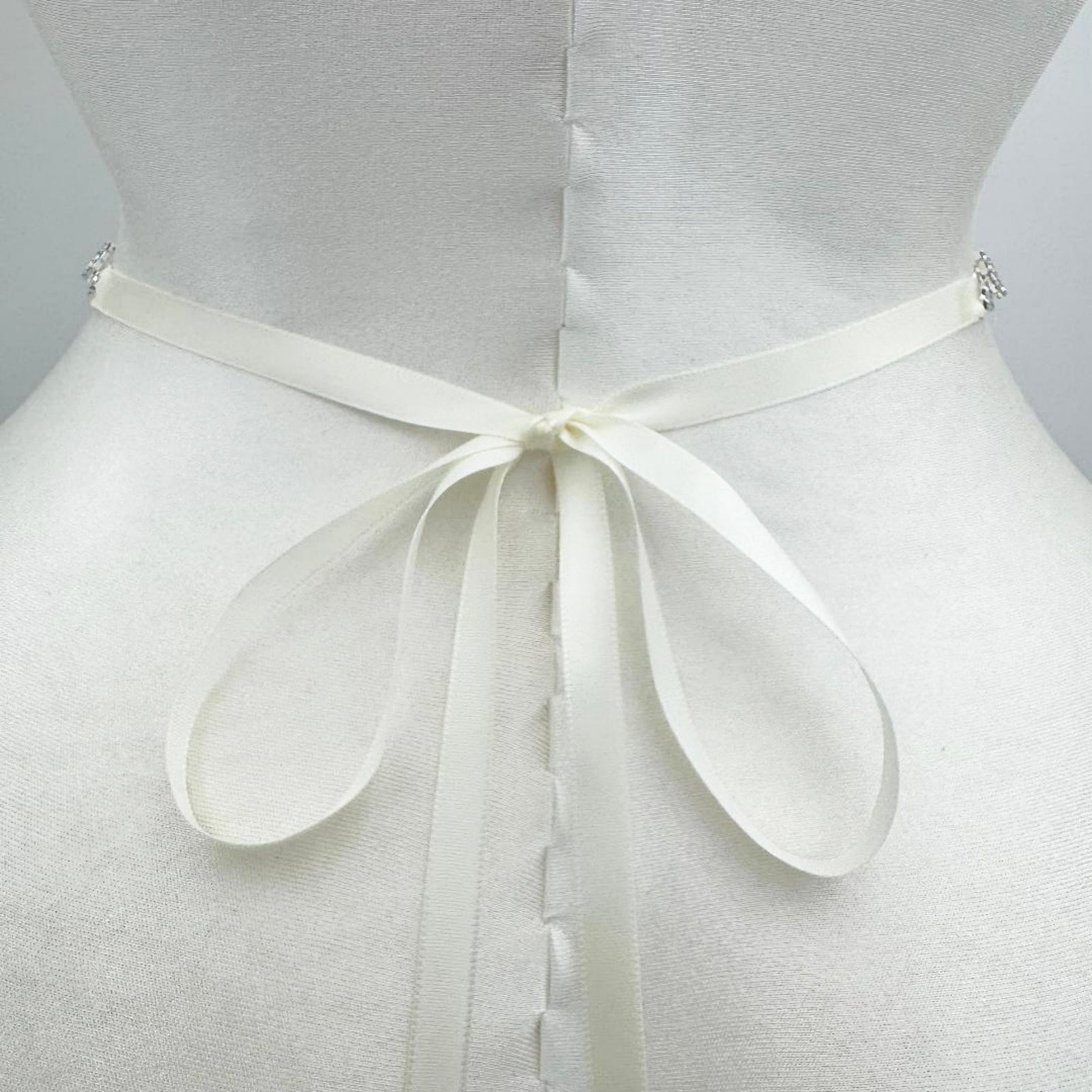 off white rhinestone belt