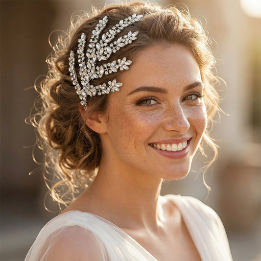 Bridella BHP425-S Silver Rhinestone Crown