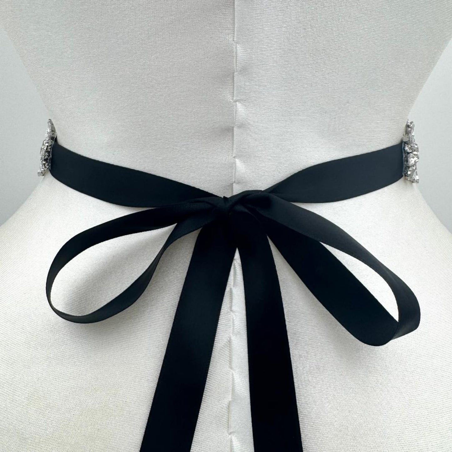 BS269 black rhinestone belt