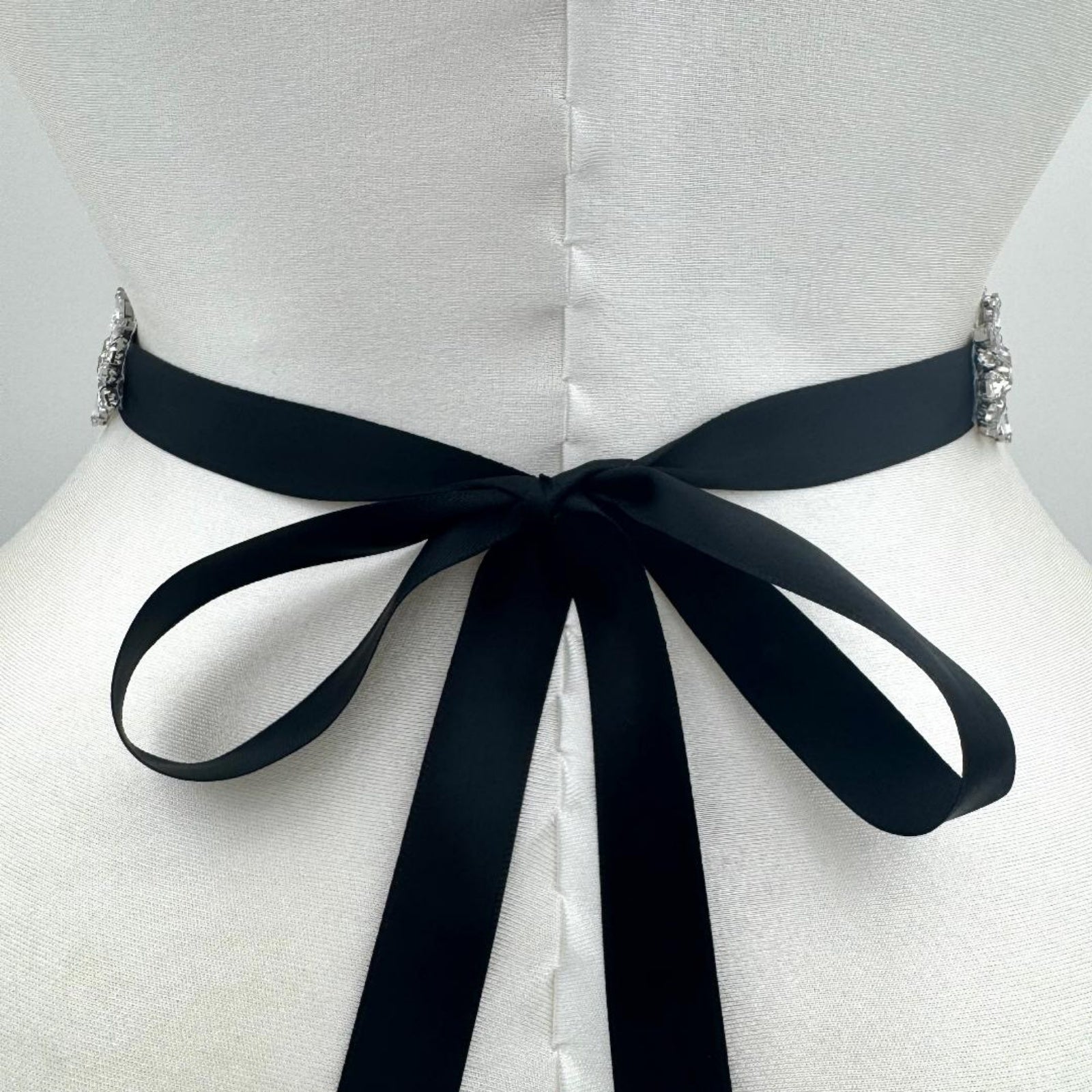 BS269 black rhinestone belt