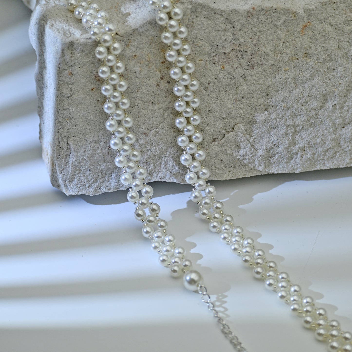 Bridella BS398 White Pearl Belt