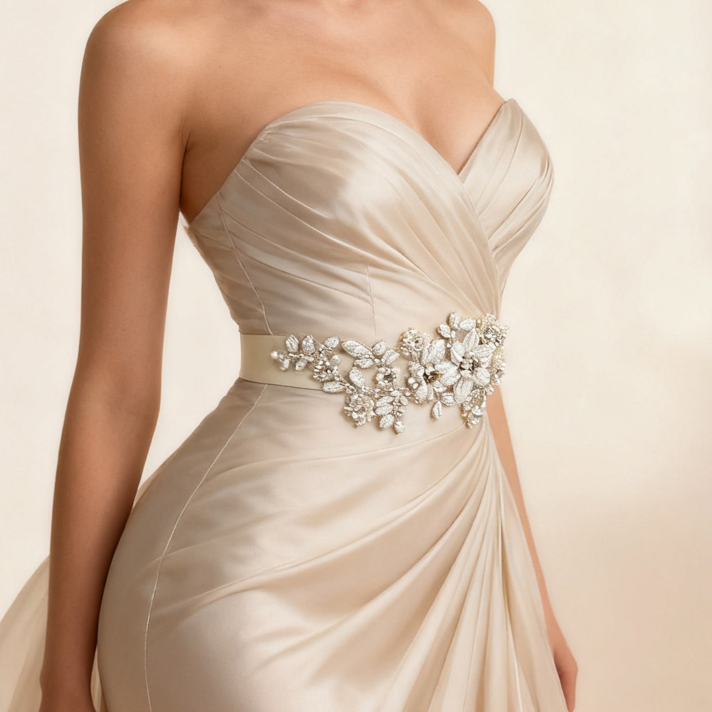 BS484 ivory pearl belt