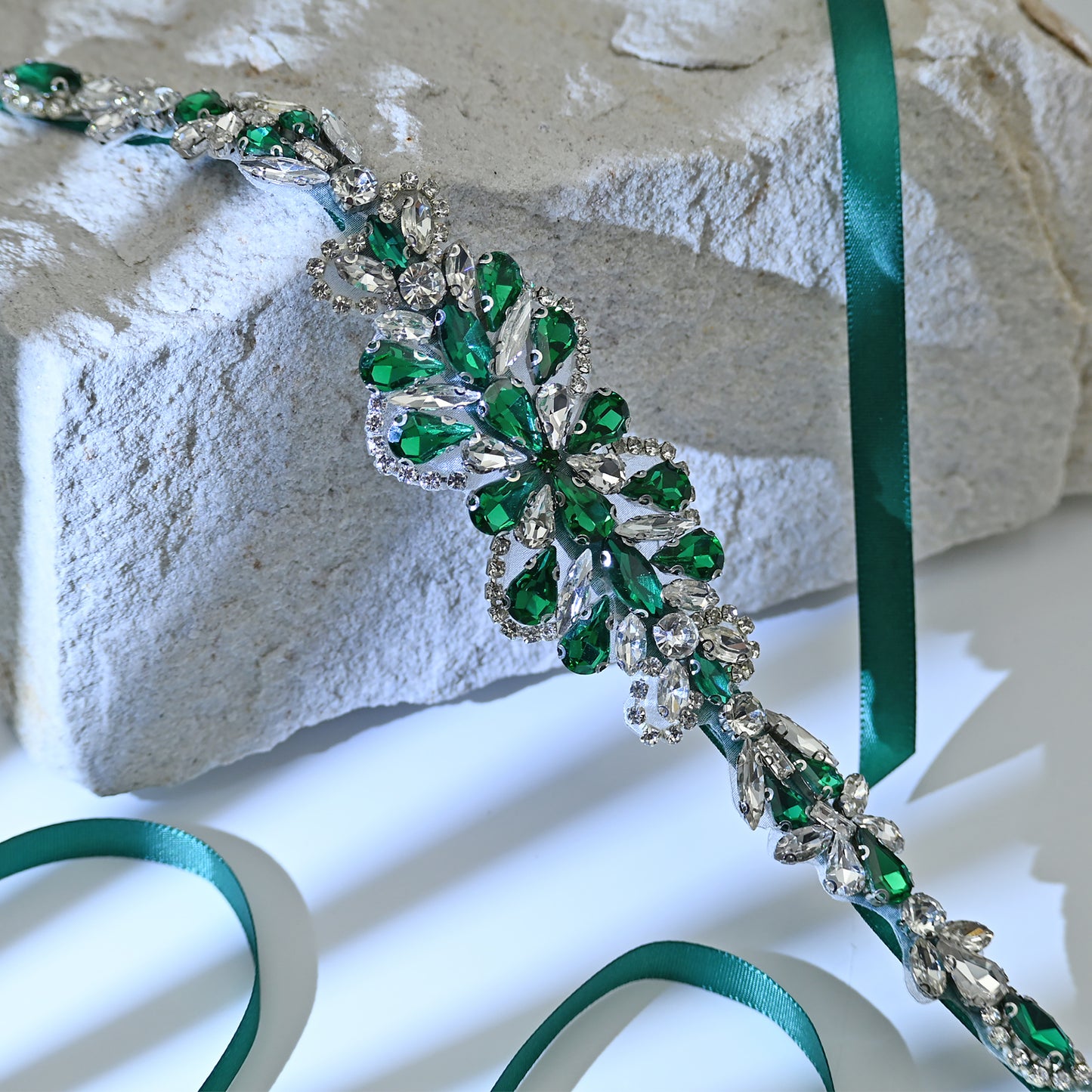 Bridella BS99KL Green Rhinestone Belt