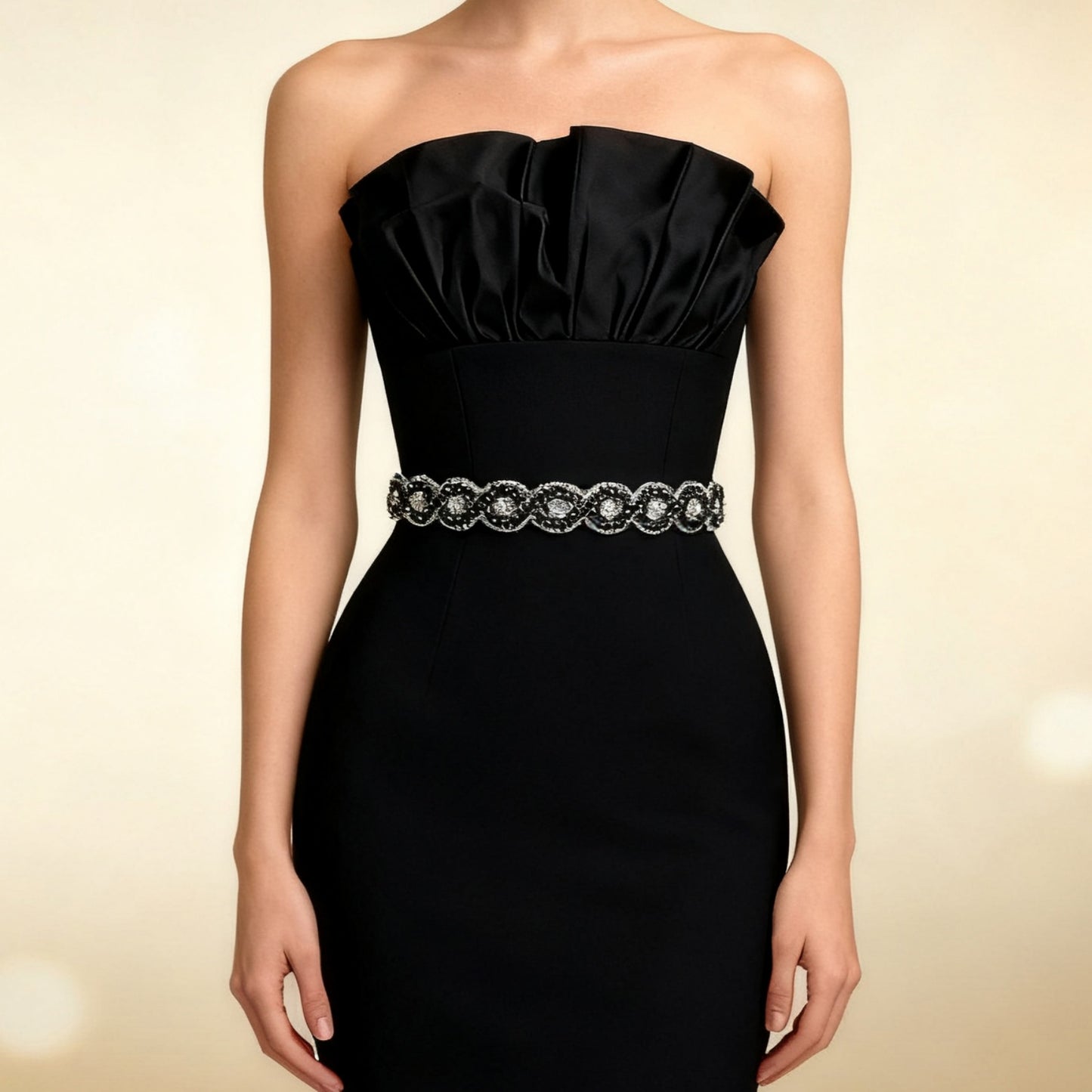 BS28BK black rhinestone belt