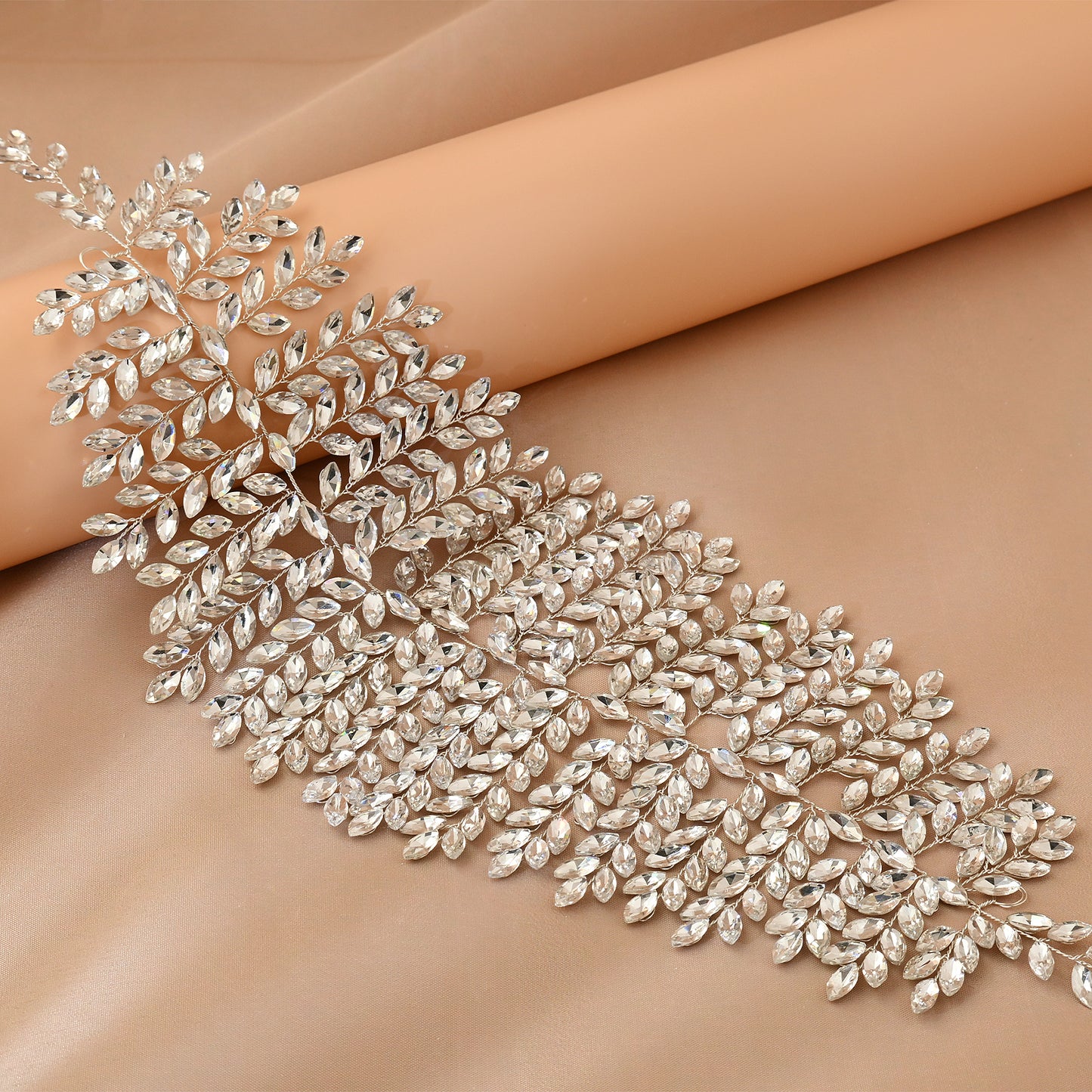 Bridella BHP238-S Silver Rhinestone Crown