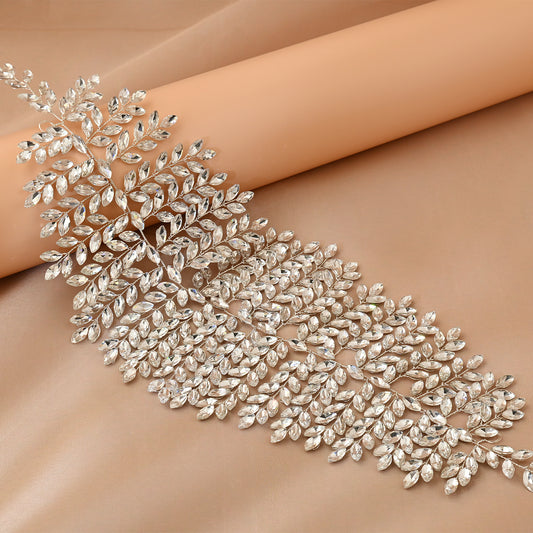 Bridella BHP238-S Silver Rhinestone Crown