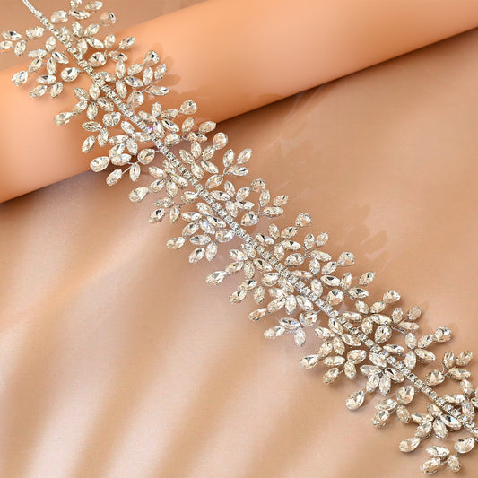 Bridella BHP404-S Silver Rhinestone Crown