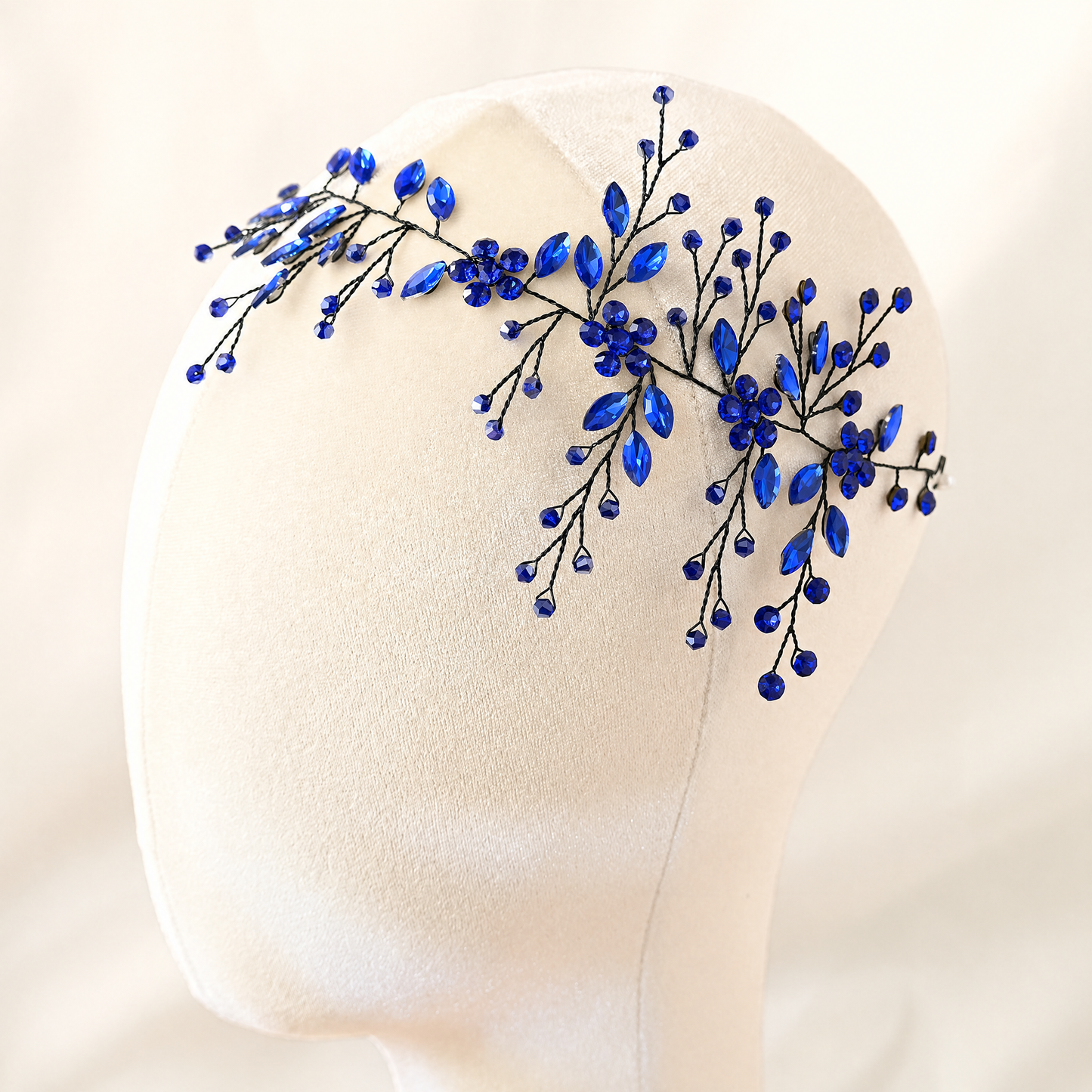 Silver Rhinestone Crystal Bridal Headband Wedding Hairpiece - Bridella BHP65-S
