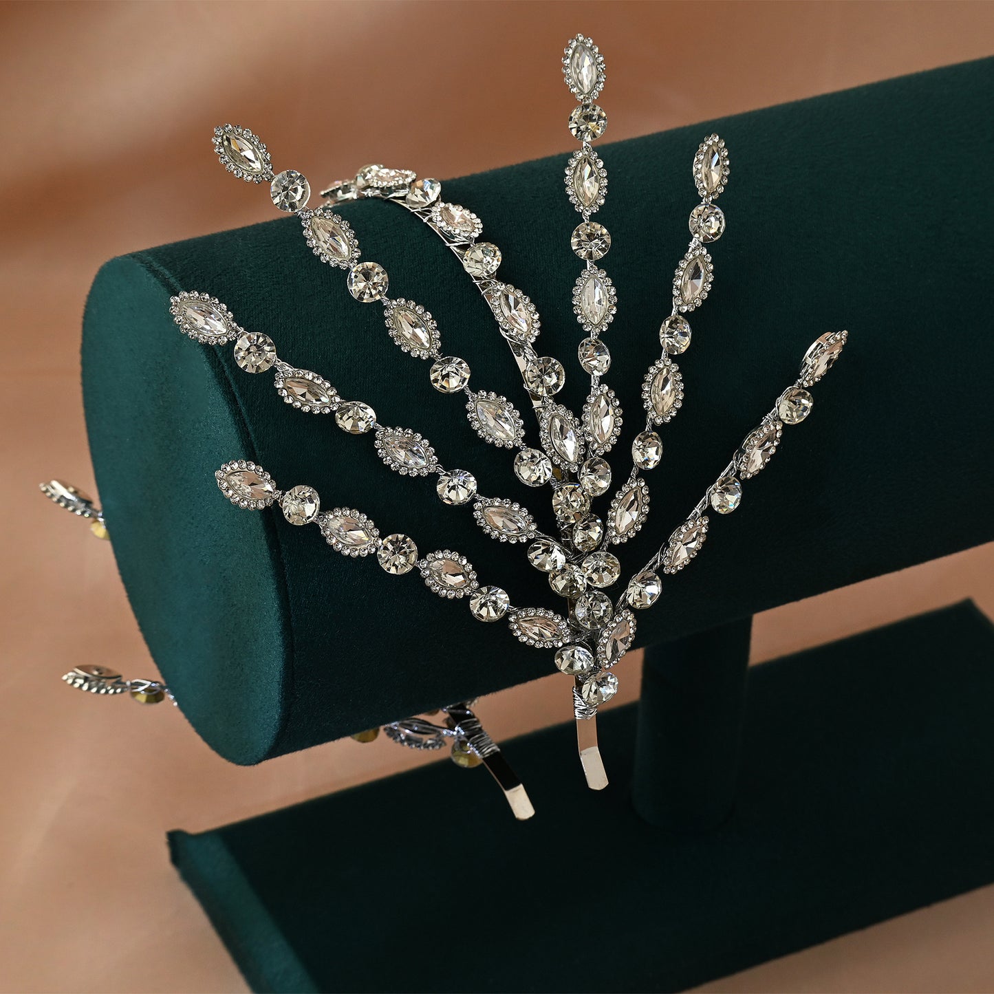 Bridella BHP533-S Silver Rhinestone Tiara