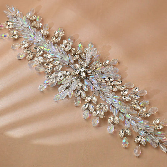 Bridella BHP539-S Silver Rhinestone & Crystal Headband
