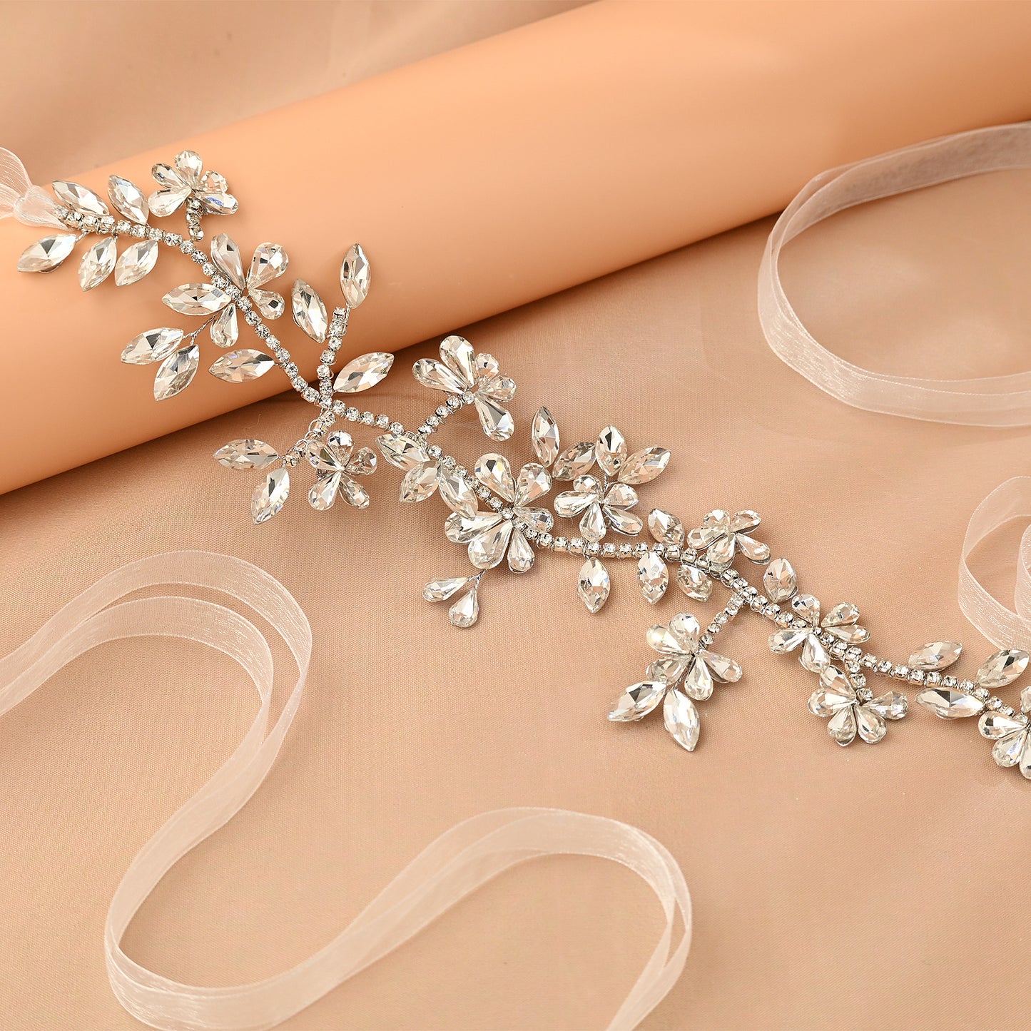 Bridella BHP239-S Silver Rhinestone Tiara