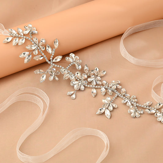 Bridella BHP239-S Silver Rhinestone Tiara