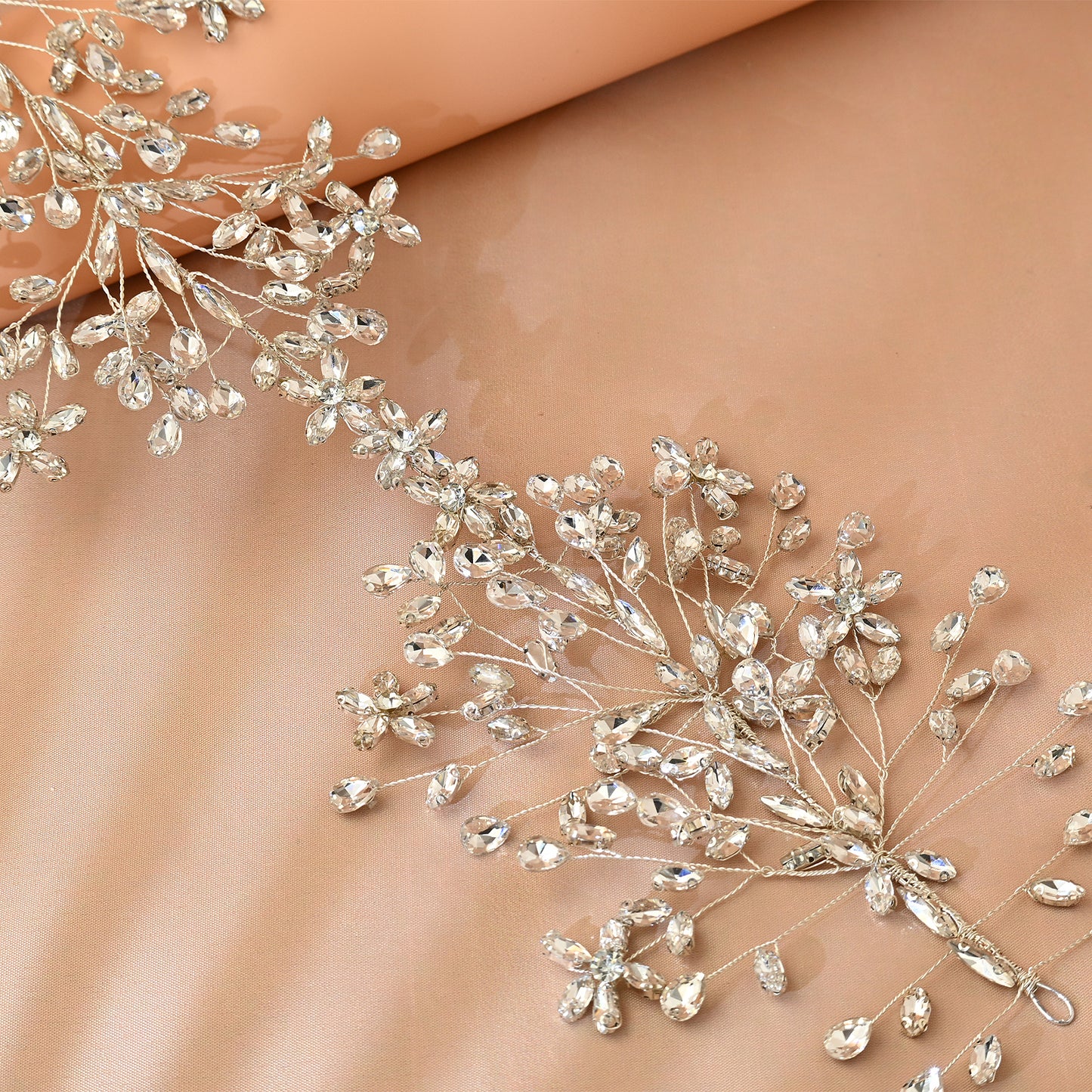 Bridella BHP414-S Silver Rhinestone Tiara