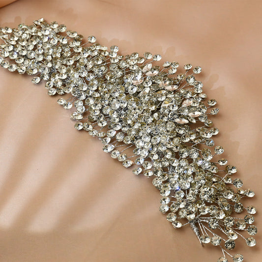 Bridella BHP376-S Silver Rhinestone Crown