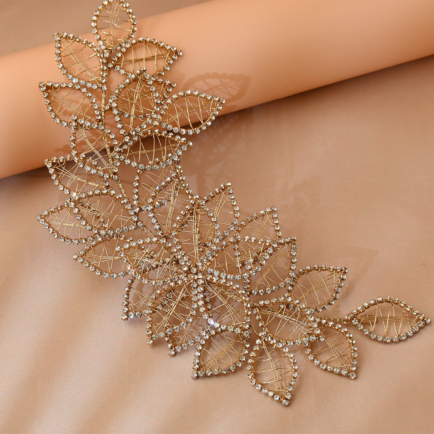 Gold Rhinestone Crown Bridal Tiara - Bridella BHP256-XG