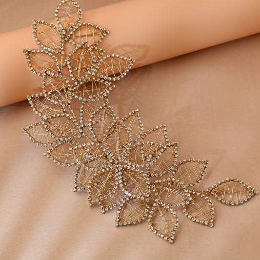 Gold Rhinestone Crown Bridal Tiara - Bridella BHP256-XG