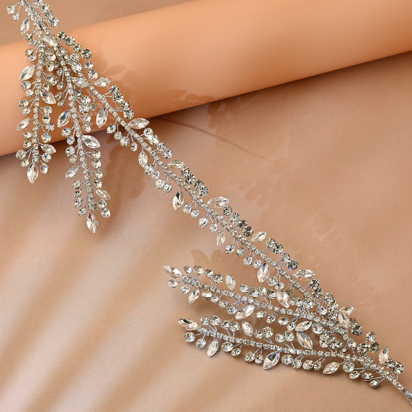 Bridella BHP496-S Silver Rhinestone Tiara