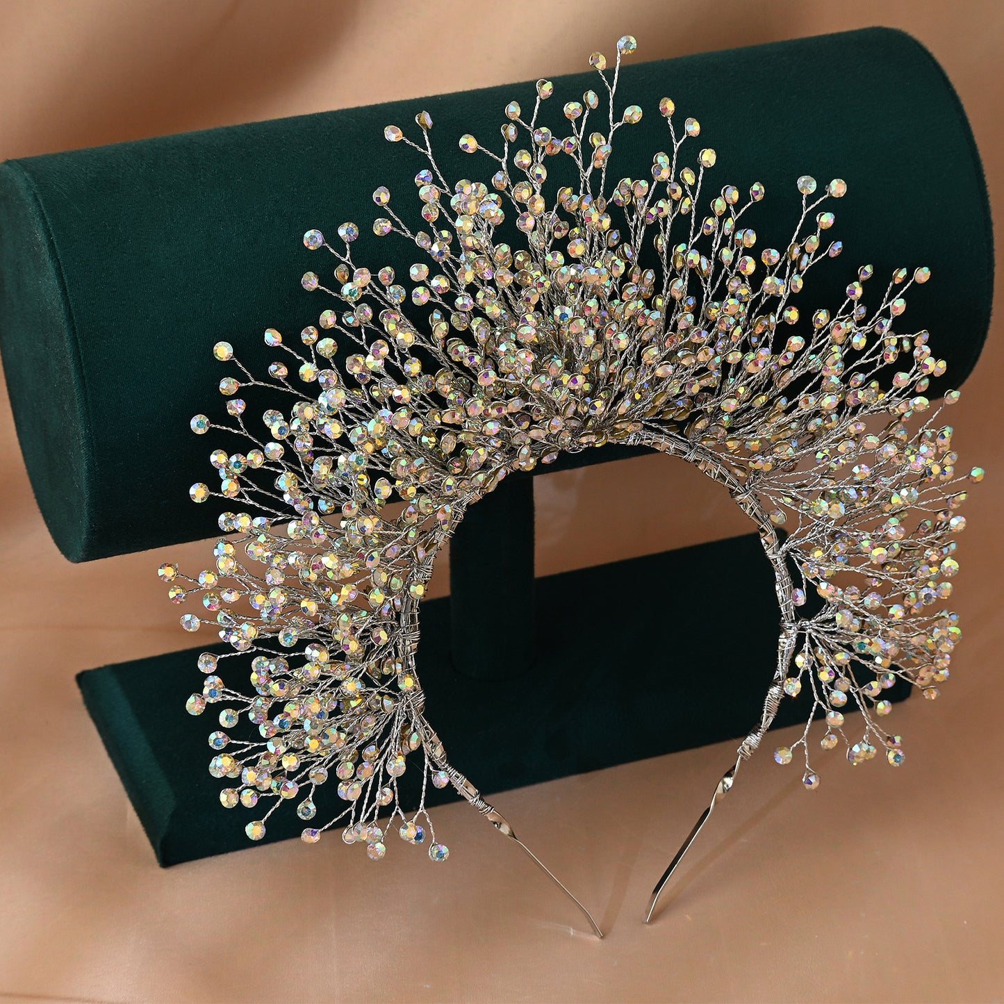 Colorful Rhinestone Bridal Crown Tiara - Bridella BHP193-Colorful