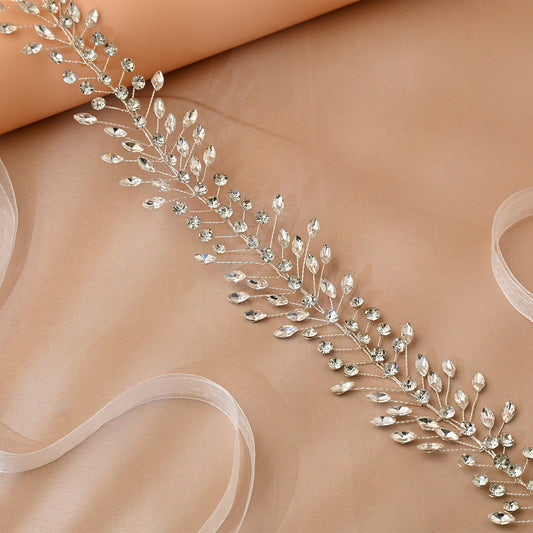 Bridella BHP410-S Silver Rhinestone Tiara