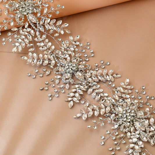 Bridella BHP409-S Silver Rhinestone Tiara