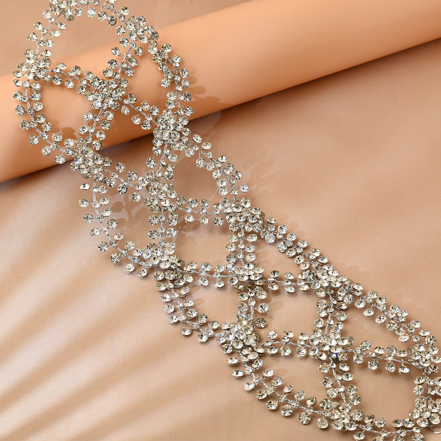 Bridella BHP243-S Silver Rhinestone Tiara