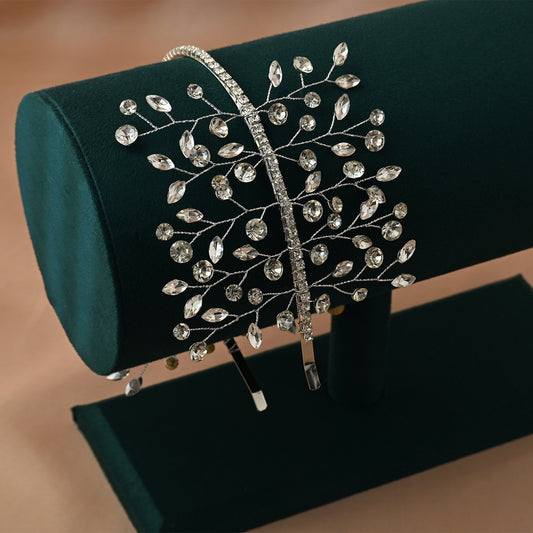 Bridella BHP534-S Silver Rhinestone Tiara