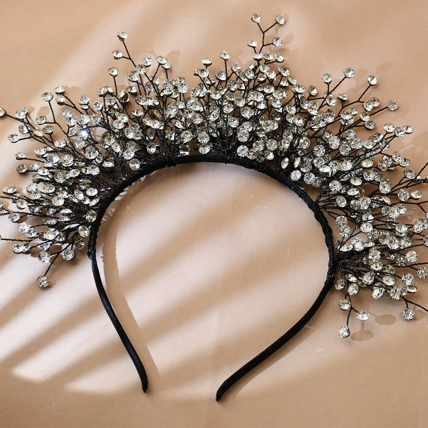 Bridella BHP193 Black Rhinestone Crown