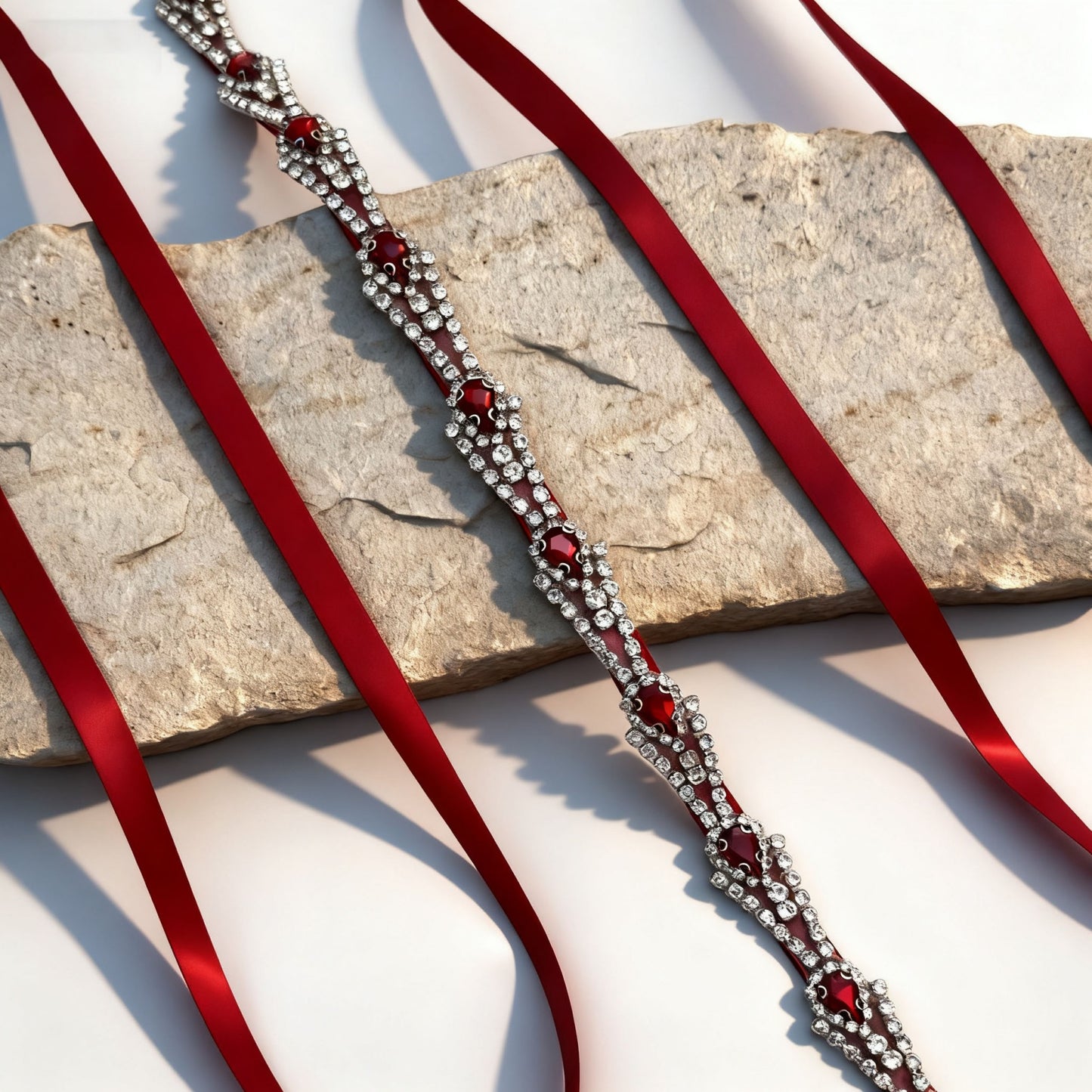 BS31R red rhinestone belt