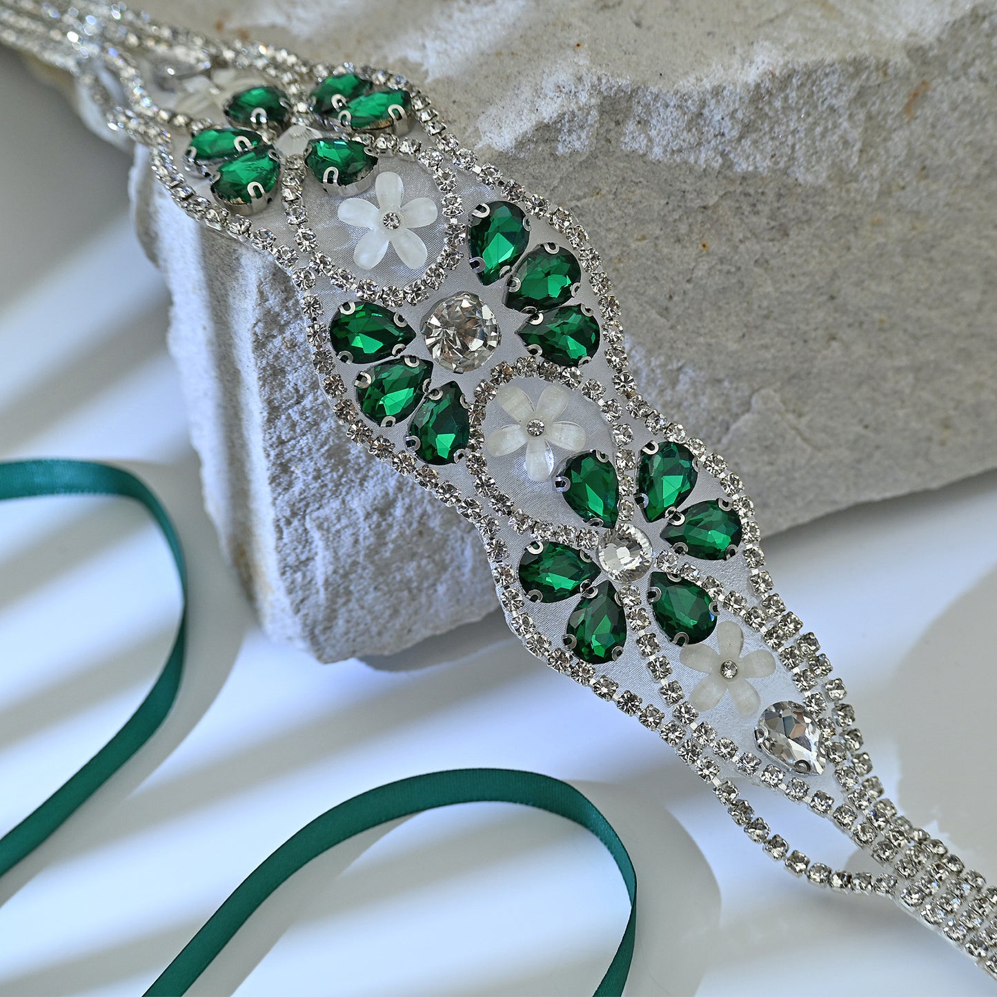 Bridella BS240KL Ivory Rhinestone Belt