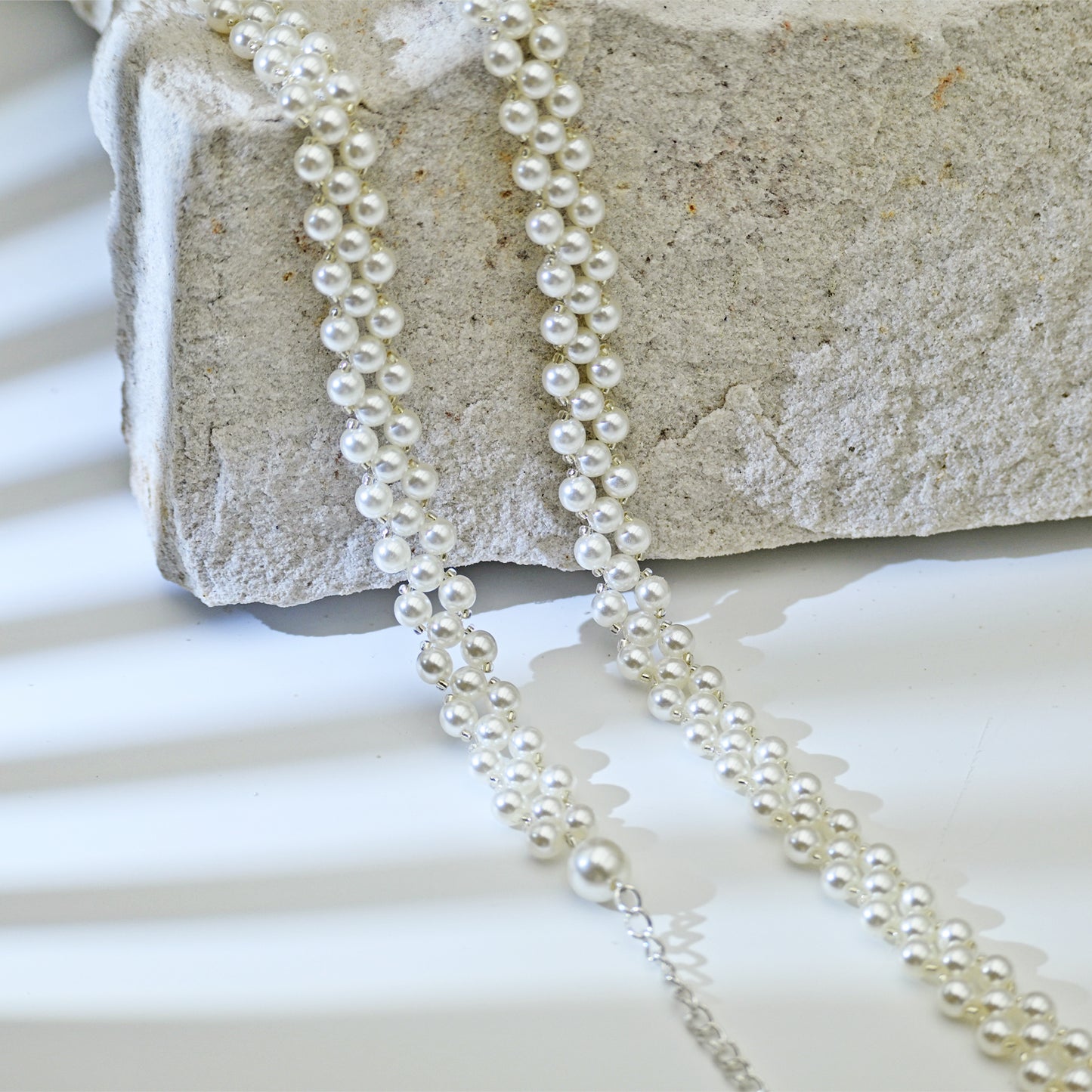 White Pearl Bridal Belt Wedding Sash – Bridella BS398