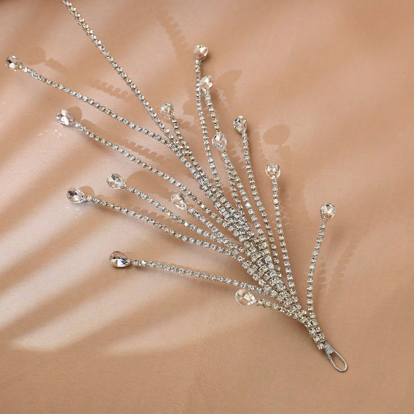 Bridella BHP494-S Silver Rhinestone Headband
