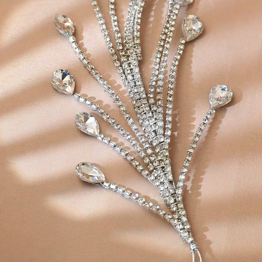 Bridella BHP497-S Silver Rhinestone Crown