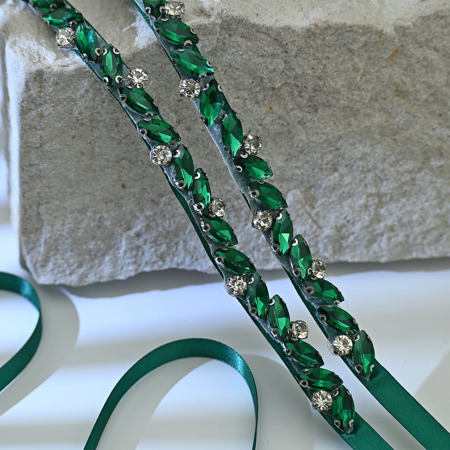 Bridella BS149KL Green Rhinestone Belt