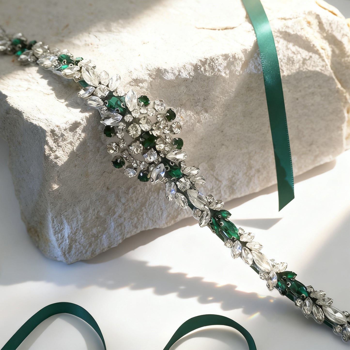 Bridella BS124KL Ivory Rhinestone Belt