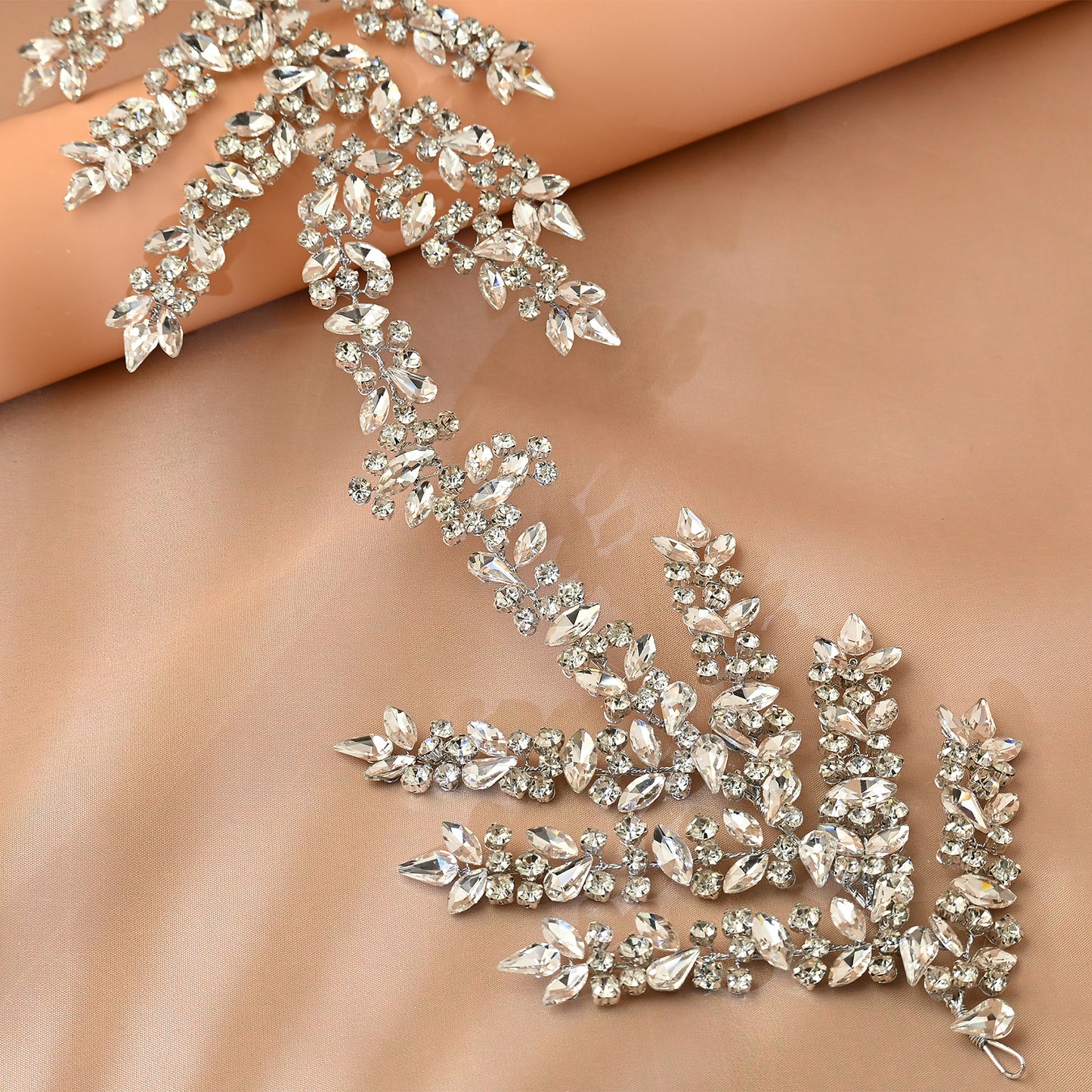 Bridella BHP425-S Silver Rhinestone Crown
