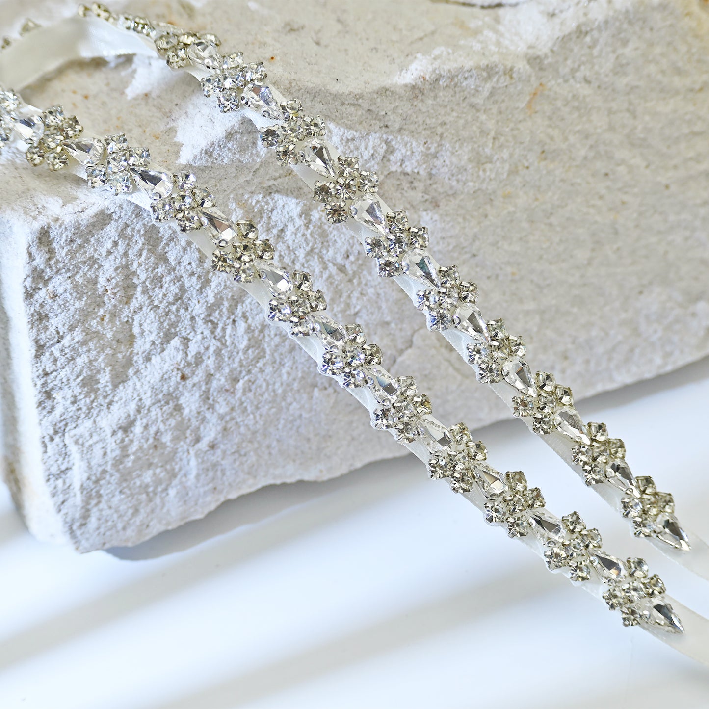 Silver Rhinestone Bridal Sash Wedding Dress Belt – Bridella BS129