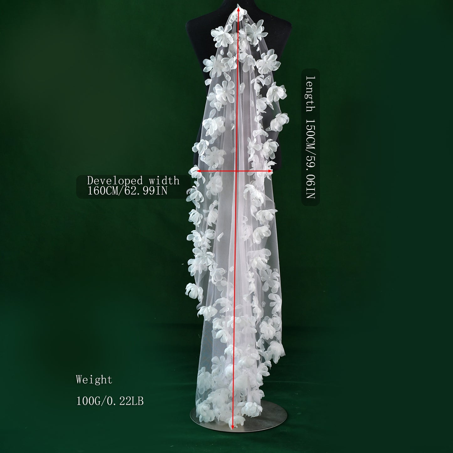 BRIDELLA BM134 A Pink Comb-Free Bridal Veil With Three-Dimensional Flower Decoration, Romantic And Beautiful Suitable For Women's Dresses To Match Wedding Accessories