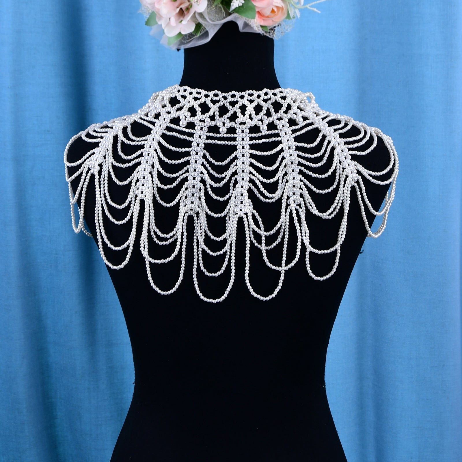 VG38 white pearl shawl