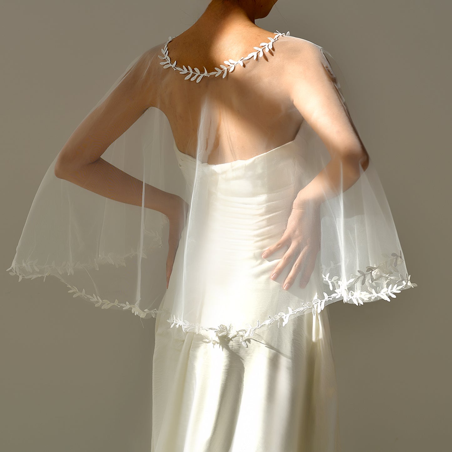 BRIDELLA BMG33 A Leaf Lace Bridal Shawl For Women Short Pullover Top  A Wedding Dress Accessory