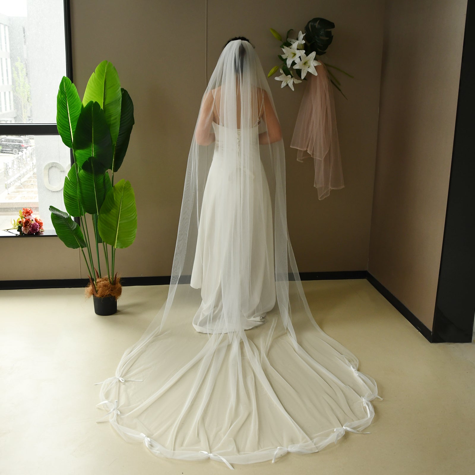 V296-IY2.9 ivory mesh hair comb