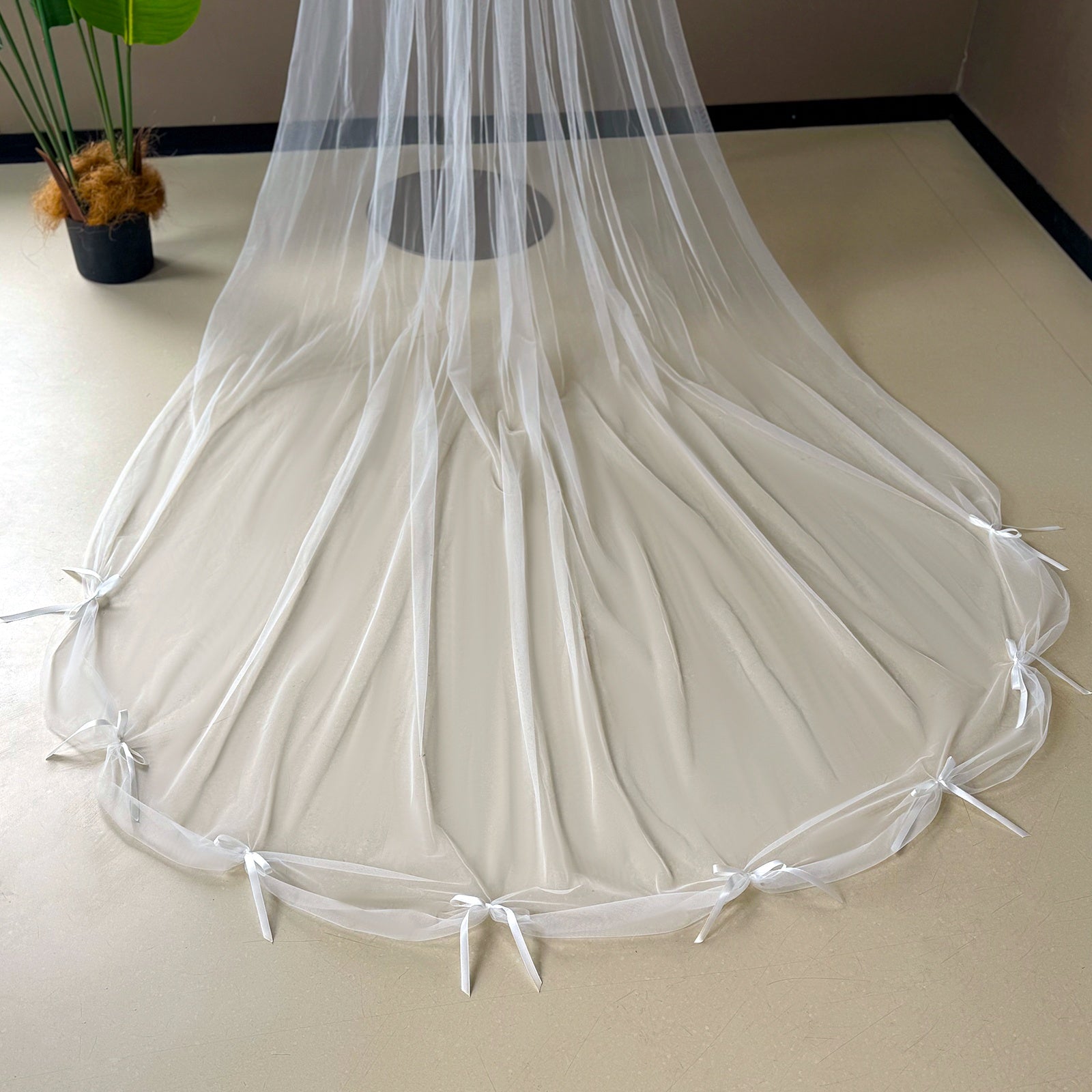 V296-IY2.9 ivory mesh hair comb