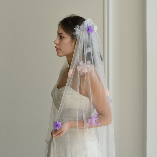 M159 ivory pearl mesh hair comb